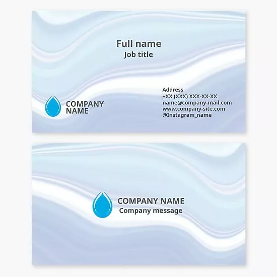 Water Drop Logo Business Card Template