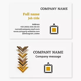 Business card template Frames for paintings and embroidery