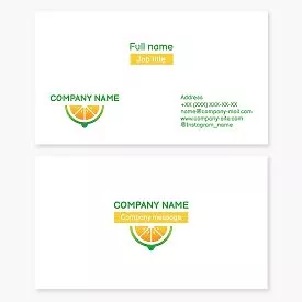 Citrus Fruit Logo Business Card Template