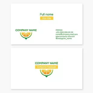 Citrus Fruit Logo Business Card Template