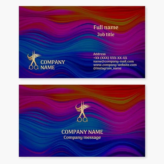 Colorful Barber Business Card Template