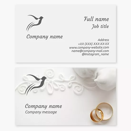 Wedding Salon Business Card Template