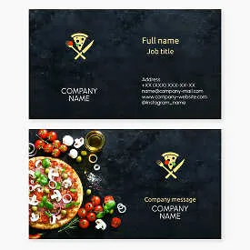 Business card template. Pizzeria.