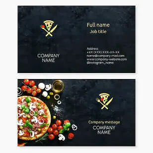 Business card template. Pizzeria.