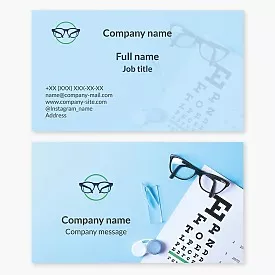 Optics business card template