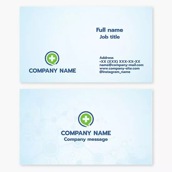 Medical Chat Bubble Business Card Template