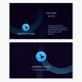 Business card template. Abstract. Stingray. Symbol of calm and serenity.