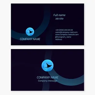Business card template. Abstract. Stingray. Symbol of calm and serenity.