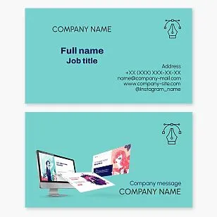 Business card template. Graphic illustrator.