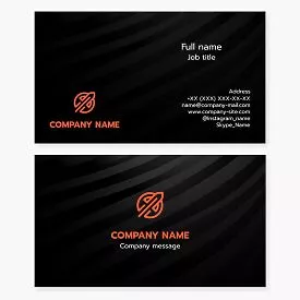 Business card template. Abstract. Rocket, speed, flight. Letter O.