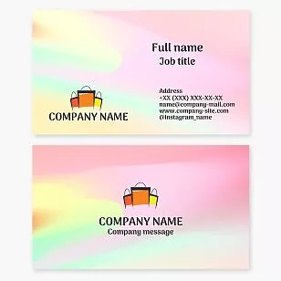 Retail Shopping Bag Business Card Template