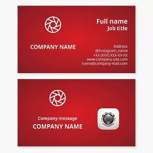 Camera Shutter Business Card Template