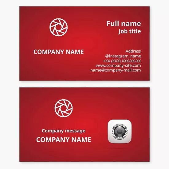 Camera Shutter Business Card Template