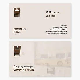 The kitchen. Business Card Template