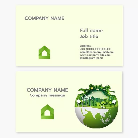 Eco Friendly Themed Business Card Template