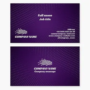 Business card template. Street racing. Drag racing. Street challenge. Racing car and motorcycle accessories store.