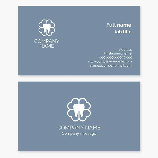 Dentistry business card template