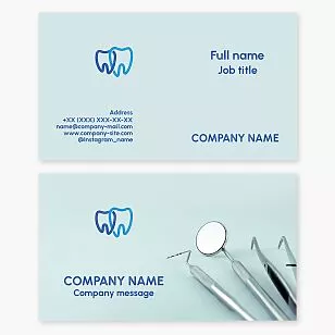 Dental Oral Care Business Card Template