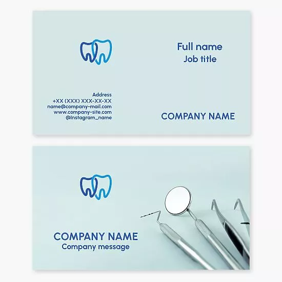 Dental Oral Care Business Card Template