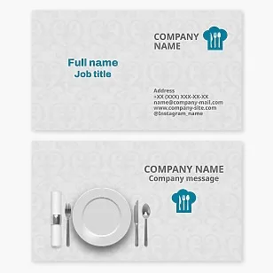 Business card template. Restaurant.