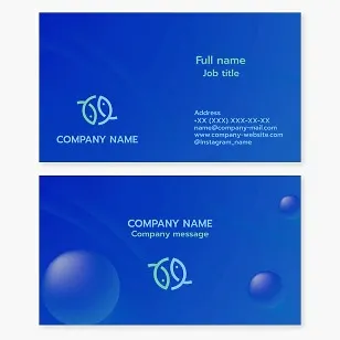Business card template. Fish.