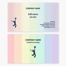 Children's Rainbow Business Card Template