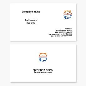 Business card template. Pet store. Pet supplies.
