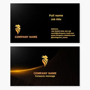 Business card template. Abstract. Rooster. Symbol of awakening, light, military valor, masculinity, and vigilance.