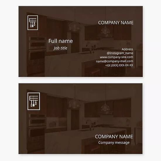 Cabinetry Business Card Template