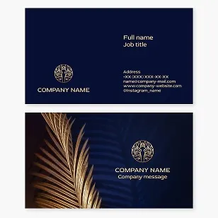 Business card template. Award-winning merchandise production.