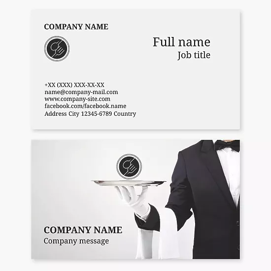 Business Card Template Restaurant