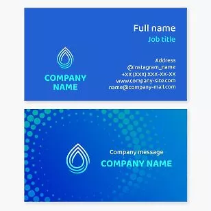 Abstract Water Drop Business Card Template