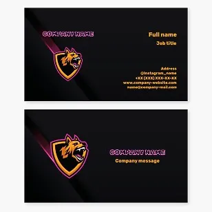 Wolf Shield Logo Business Card Template