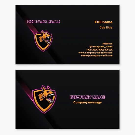 Wolf Shield Logo Business Card Template