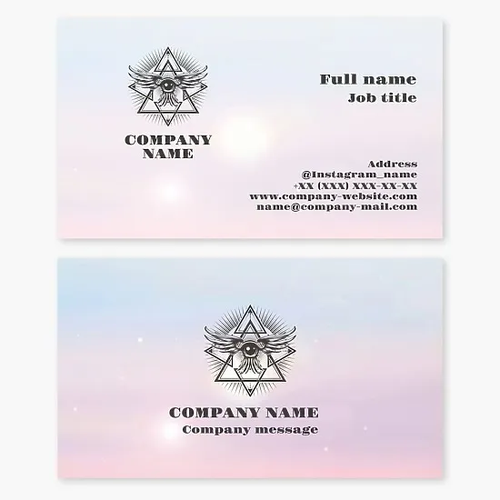 Business card template "All-Seeing Eye. Witchcraft. Fortune-telling. Prediction".