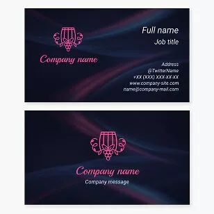 Wine Barrel Business Card Template