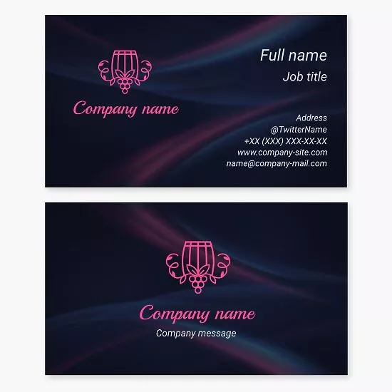 Wine Barrel Business Card Template