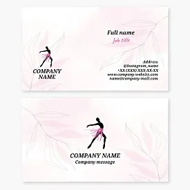 Ballet Teacher Dance Instructor Dance Studio | Business Card Template