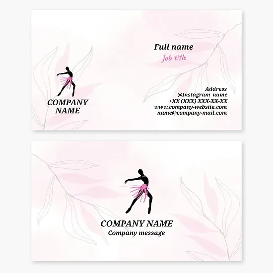 Ballet Teacher Dance Instructor Dance Studio | Business Card Template