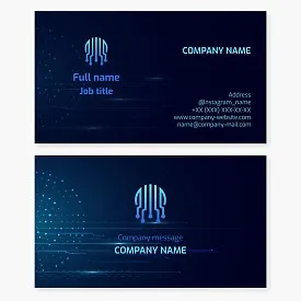 Tech Business Card Template. Electronics: Design, Manufacturing, Repair.
