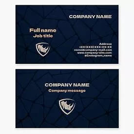 Rhino Shield Logo Business Card Template