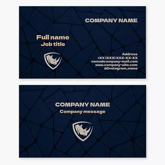 Rhino Shield Logo Business Card Template