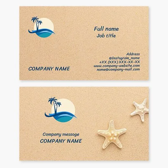 Sand and Starfish | Travel Agency | Beach Business Card Template