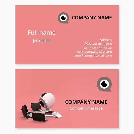 Security Camera Business Card Template