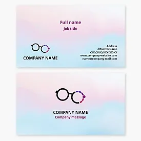 Optometrist Business Card Template. Glasses Sales and Repair.