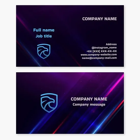 Eagle Shield | Security, People and Object Protection Services | Business Card Template