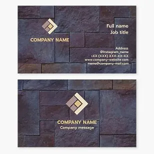 Business card template for masonry. Production of facade bricks and paving slabs. Mason-builder.