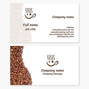 Coffee business card template