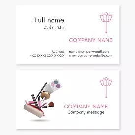 Business cards template Cosmetics, makeup