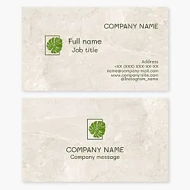Business card template. Decorative plants for home and office.